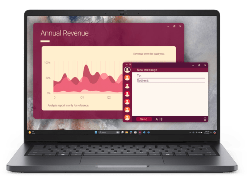 Dell Pro 14 PC14250 Ultra 5-225U 16GB 512GB SSD, 14" FHD+ Laptop WL W11P 3Y Pro BTO126B_PC14250_AU