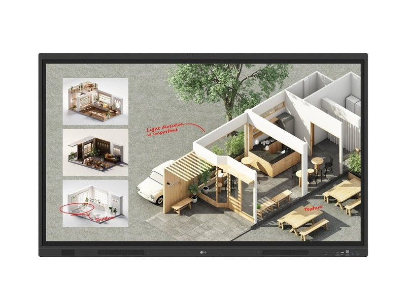 LG 55TR3DQ-B CreateBoard 55" 4K UHD 400 nit 16/7 Interactive Digital Display, Andoroid 14, WIFI, HDMI, USB 3YR Warranty