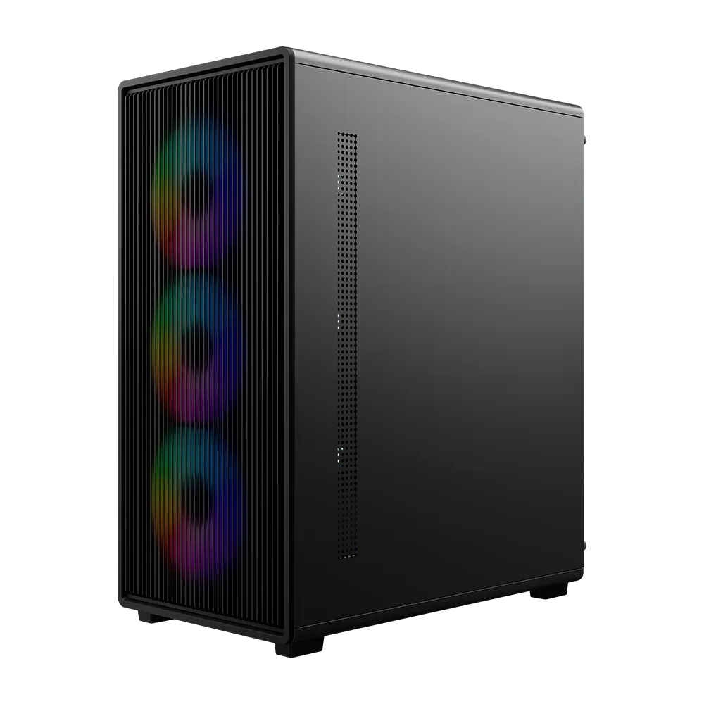 Cooler Master Elite 350 Micro-ATX Case w/ 4x ARGB Fans & Tempered Glass - Black