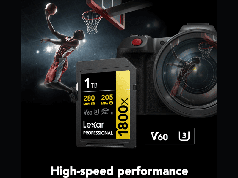 Lexar Professional 1800x 1TB SDXC™ UHS-II Card GOLD