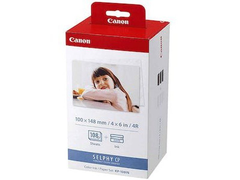 Canon KP-108IN Post Card 148X100MM 108 Sheetsink & Paper Kit For Selphy Photo Printers