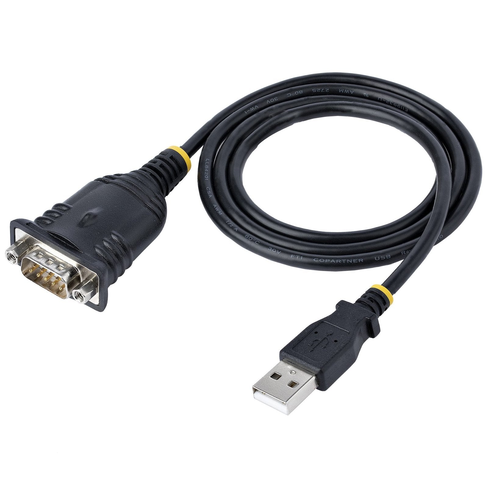 StarTech 1 Port USB to RS232 Db9 Serial Adapter Cable - M/M - 3Ft