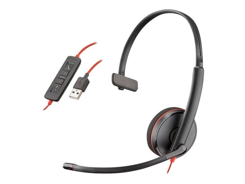 Plantronics BlackWire C3210 UC Mono Corded Headset USB-A