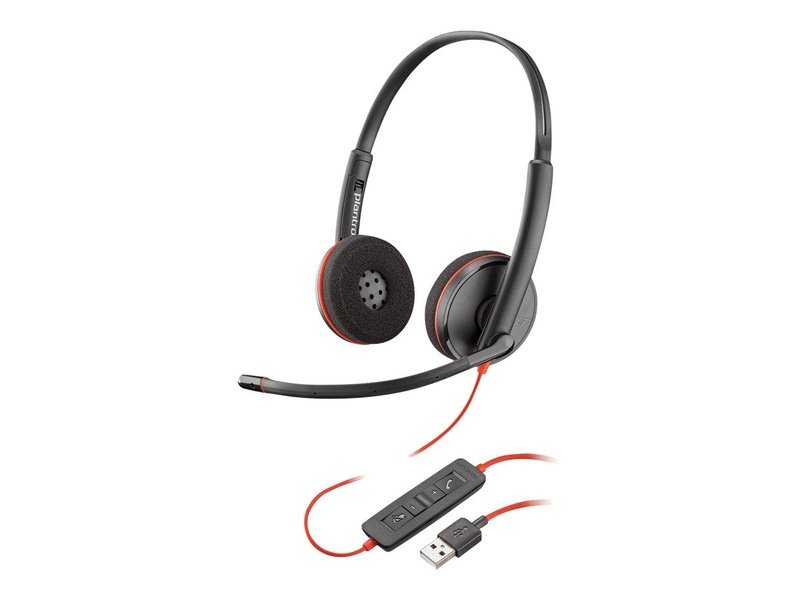 Plantronics BlackWire C3220 UC Stereo Corded Headset USB-A