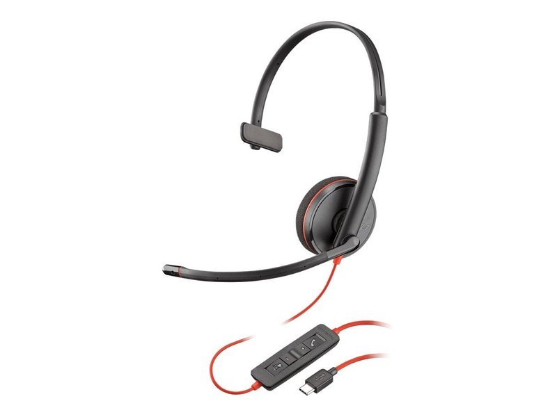 Plantronics BlackWire C3210 UC Mono Corded Headset USB-C