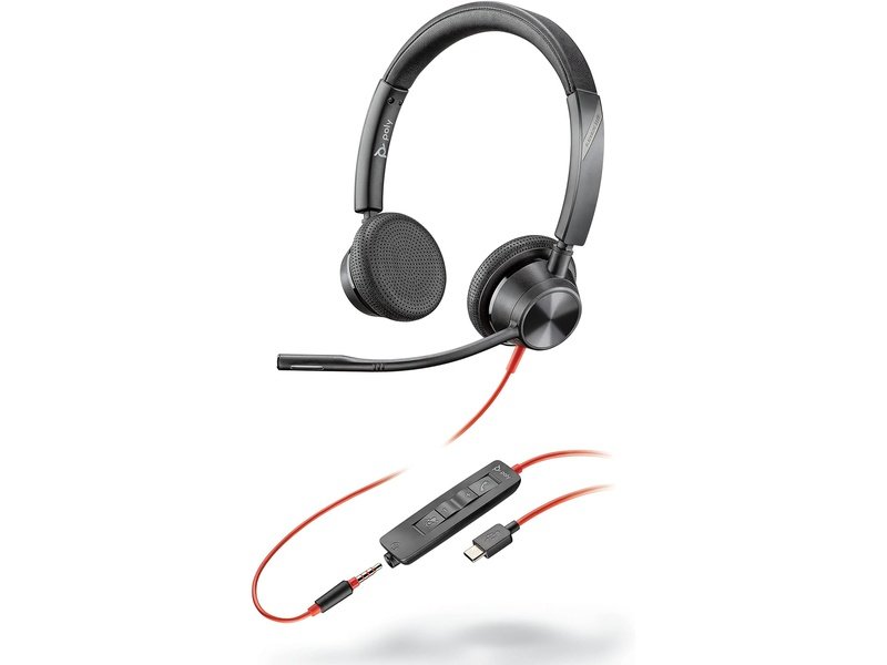 Plantronics BlackWire 3325 UC Stereo Corded Headset 3.5MM & USB-C