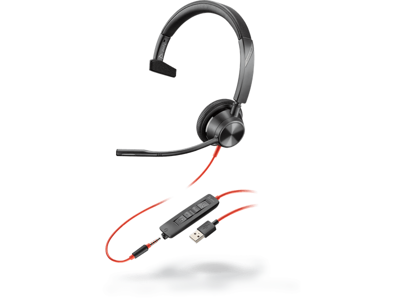 Plantronics BlackWire 3315 MS Mono Corded Headset USB-A
