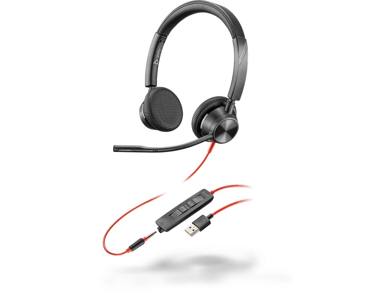Plantronics BlackWire 3325 MS Stereo Corded Headset USB-A