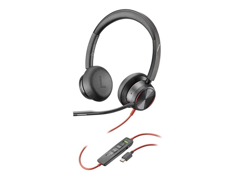 Plantronics BlackWire 8225 UC Stereo Corded Headset ANC USB-C