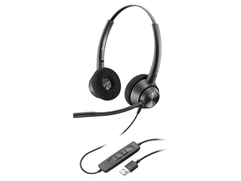 Plantronics EncorePro EP320 Stereo Corded Headset USB-A