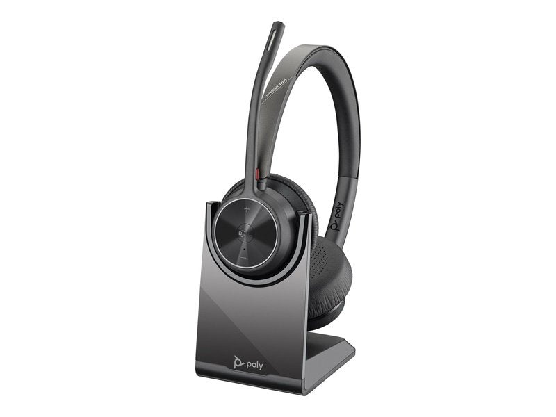Poly Voyager 4320 OTH Wireless MS Stereo Headset W/Charging Stand BT700 Dongle USB-C