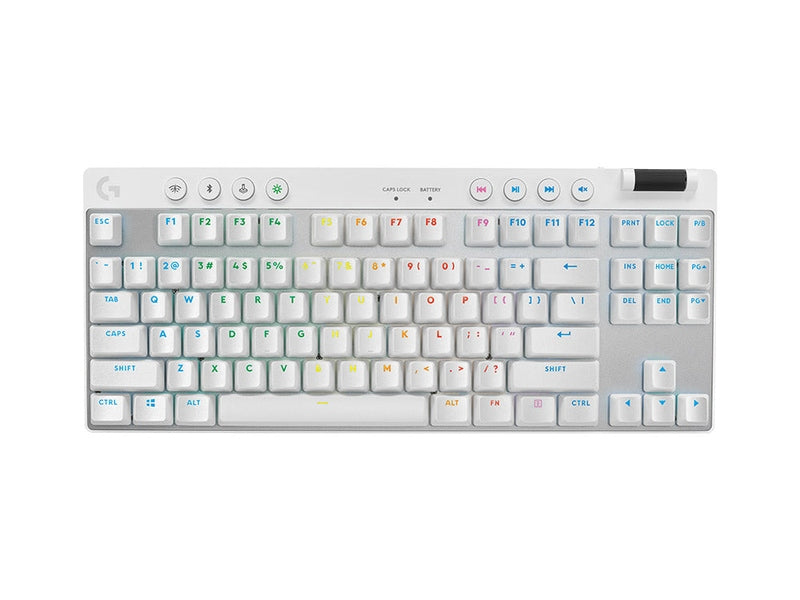 Logitech G Pro X TKL Lightspeed Wireless RGB GX Brown Switch Gaming Keyboard - White