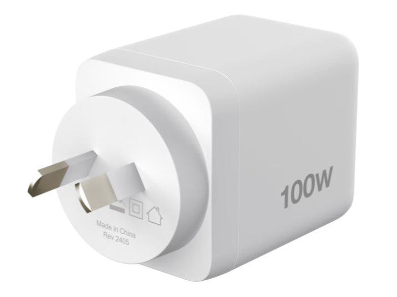 Comsol 100W GaN 3 Port Wall Charger, 2x USB-C + 1x USB-A - AC10C2AW