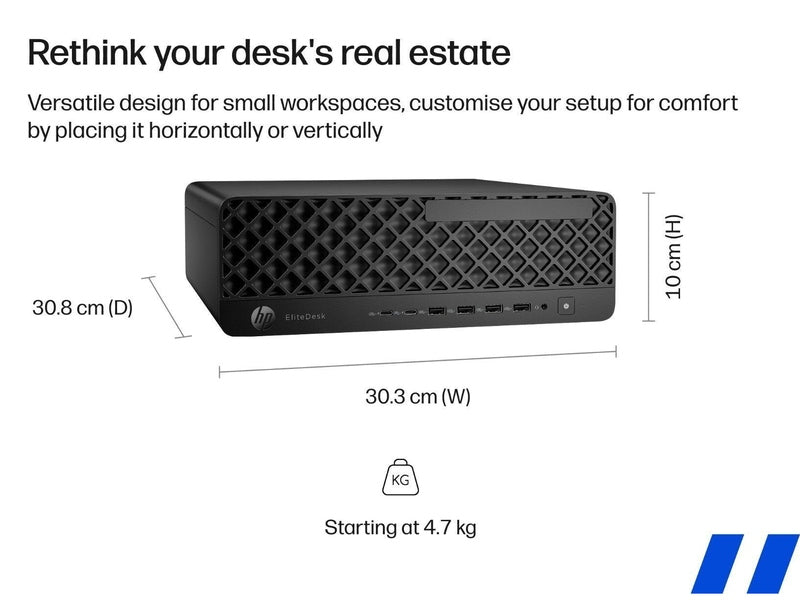 HP EliteDesk 8 SFF G1i, U7-265, 32GB, 1TB SSD, WLAN, WIN 11 PRO, 3YR NBD ONSITE WTY
