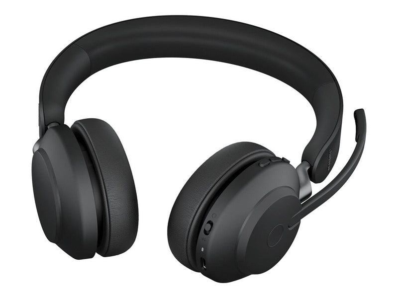 Jabra Wireless Evolve2 65 UC Stereo Headset W/Charging Stand+Link 380C BT USB-C