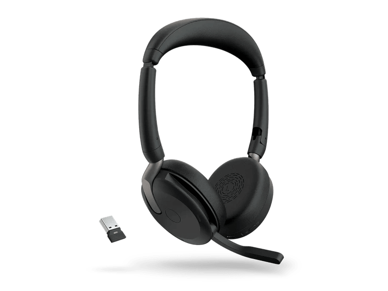 Jabra Evolve2 65 Flex Link380a UC Stereo Headset USB + Charging Stand