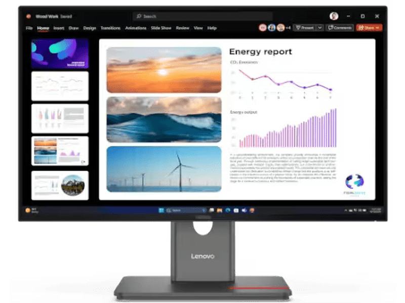 Lenovo ThinkVision P24Q-40 23.8" QHD 120Hz USB Hub Monitor 64B2GAR1AU