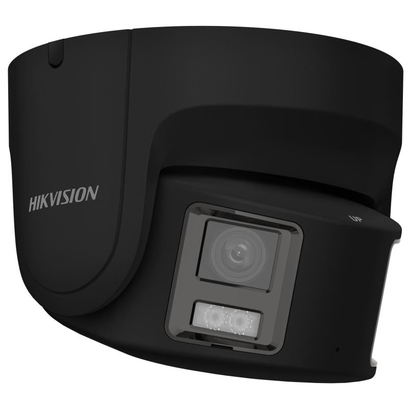 Hikvision ColorVu 2CD2387G2P-LSU-Sl 8MP Dual Lens Strobe Audio Turret,Black, 4mm,Mic, 3Yr
