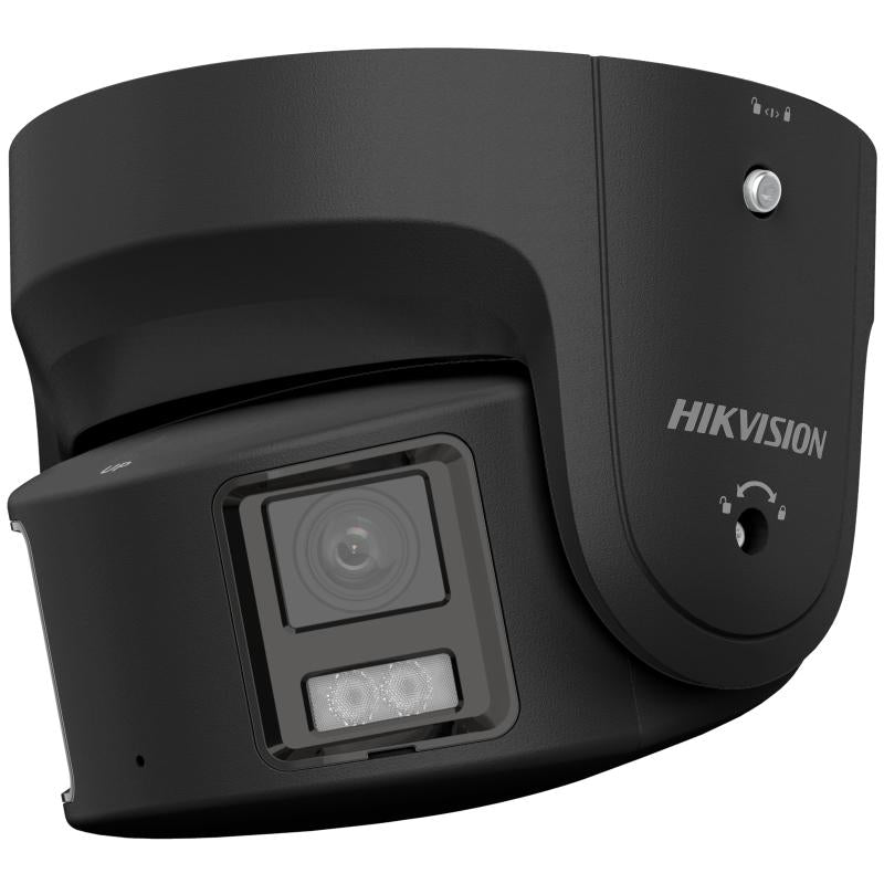 Hikvision ColorVu 2CD2387G2P-LSU-Sl 8MP Dual Lens Strobe Audio Turret,Black, 4mm,Mic, 3Yr