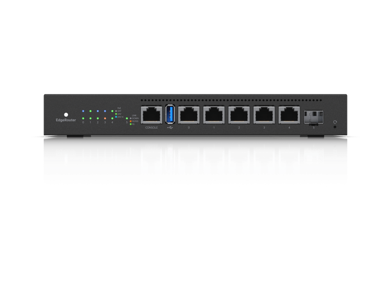 Ubiquiti EdgeRouter 6 - 5-Port Gigabit Router, 1 SFP Ports- 24v Passive PoE Out All Ports