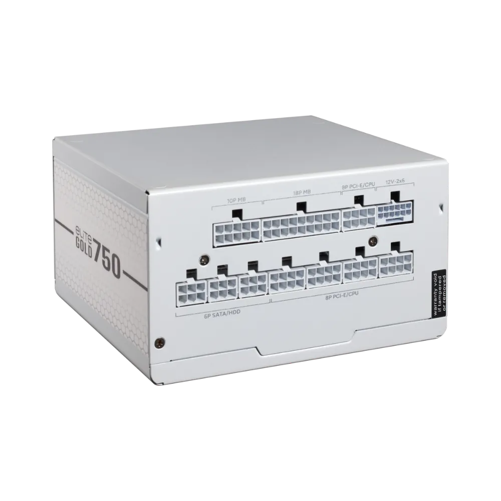Cooler Master Elite Gold 750 750W 80+ Gold Fully Modular ATX 3.1 Power Supply - White Edition