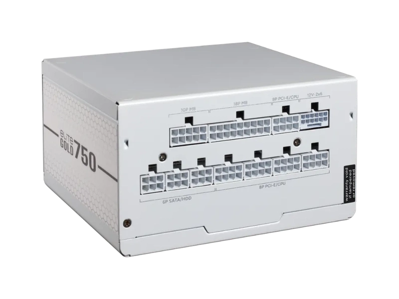 Cooler Master Elite Gold 750 750W 80+ Gold Fully Modular ATX 3.1 Power Supply - White Edition