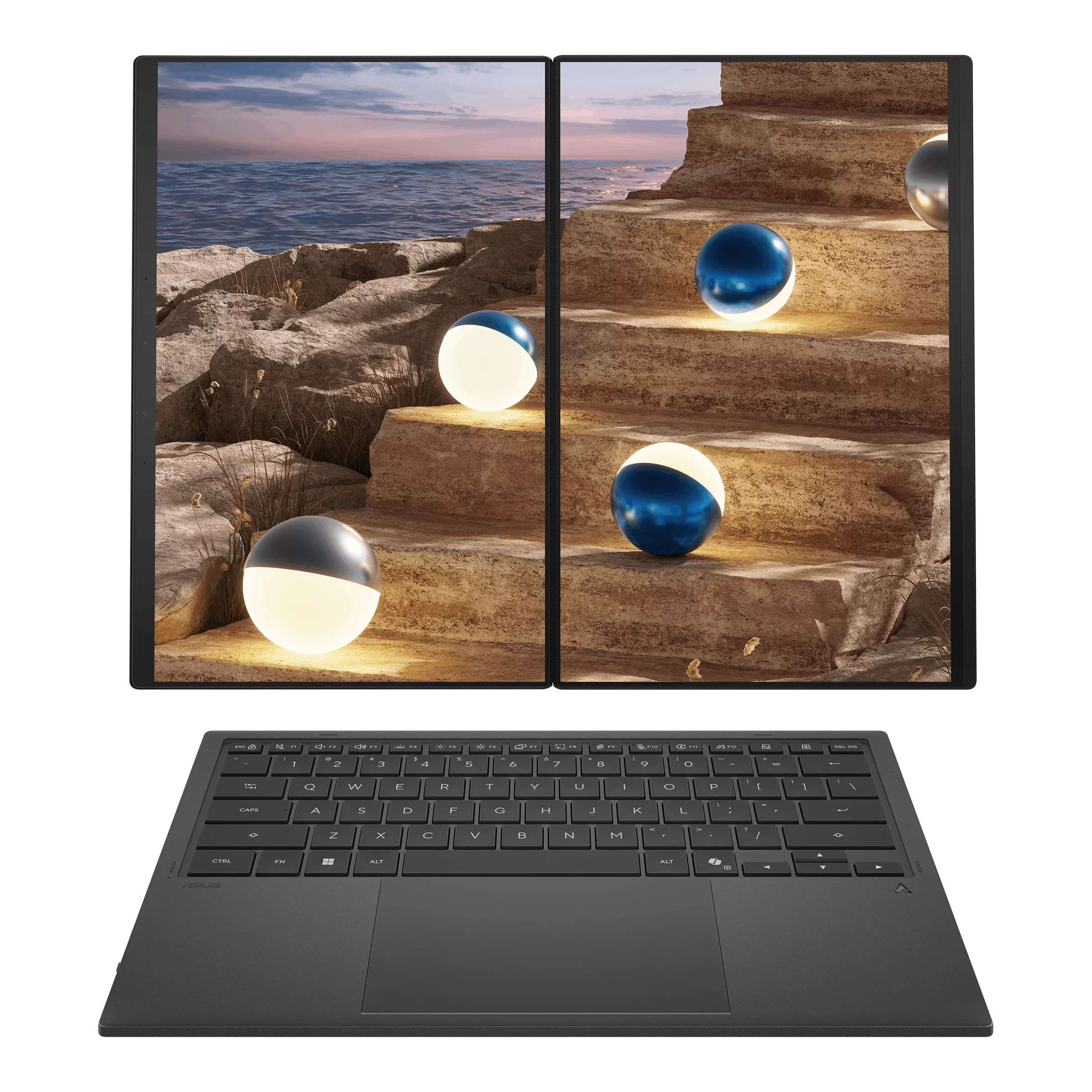 ASUS Zenbook DUO (UX8407AA-SN999W) Ultra 7-358H 32GB 1TB SSD, Dual 14" 3K 144Hz OLED Laptop