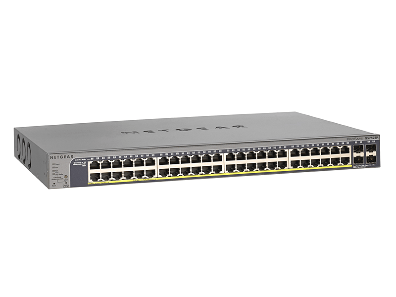 Netgear GS752TP-300AUS 48-Port Gigabit PoE+ Ethernet Smart Switch, 4 SFP, 380W