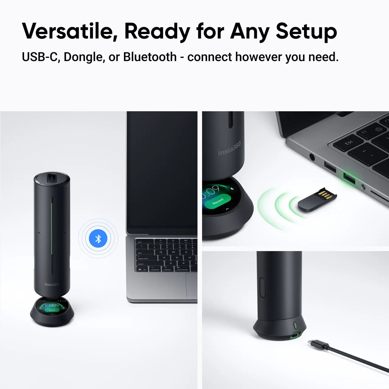 Insta360 Wave Professional Speakerphone with AI Recording Suite