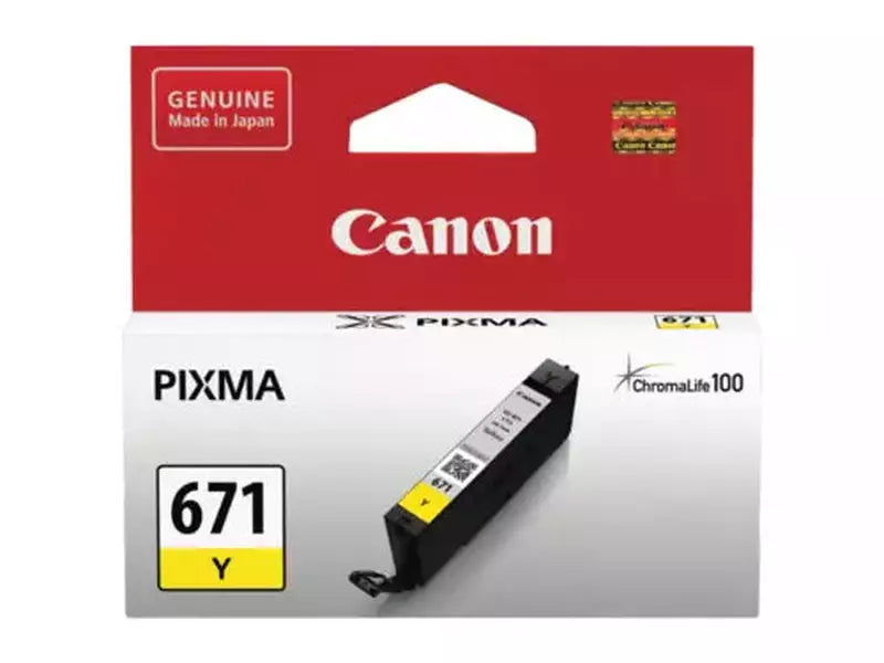 Canon CLI-671Y Original Inkjet Ink Cartridge - Yellow Pack - Inkjet