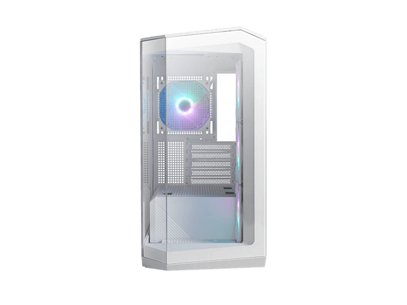 MSI MAG PANO M100R PZ White Micro ATX Case, T/G Panel, No PSU