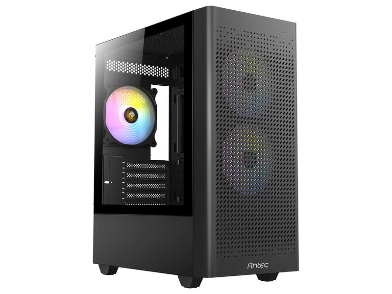 Antec NX500M ARGB Black Micro Mid Tower ATX Case, T/G Panel, NO PSU