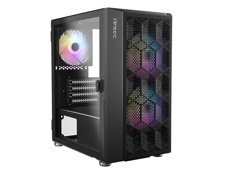 Antec NX200M RGB Black Micro ATX Case, T/G Side Panel, No PSU