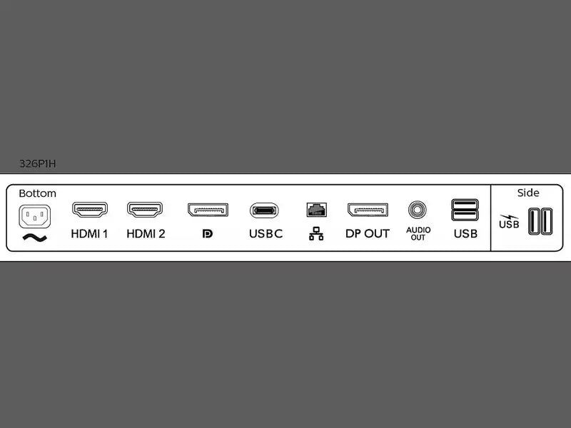 PHILIPS 326P1H 32" QHD 4K IPS LED Display Monitor