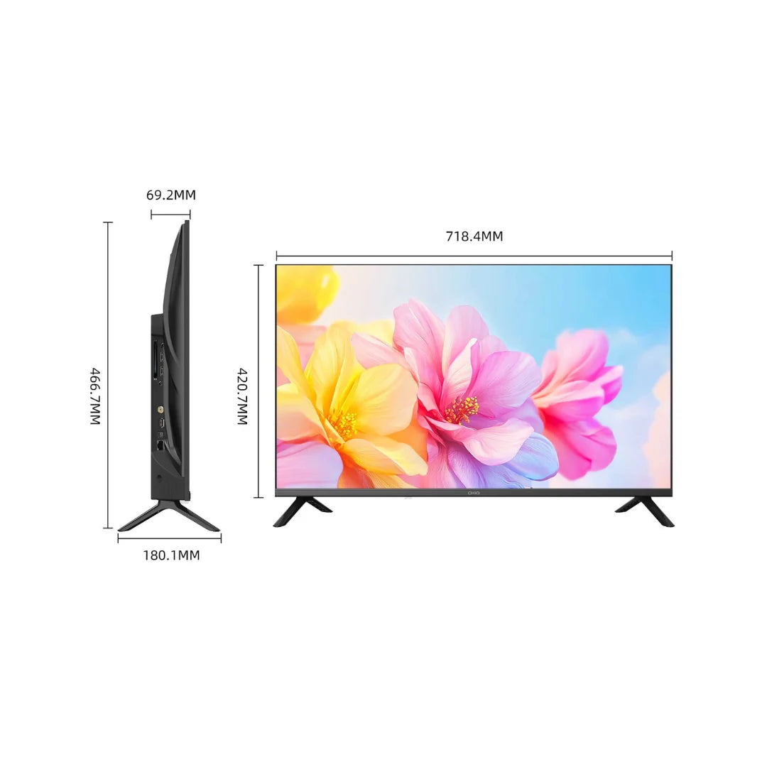CHiQ 32S510M 32" HD Smart Google TV 200nit, HDR10/HLG, Dolby DAP/DBX 200x200 VESA 3 Year Warranty