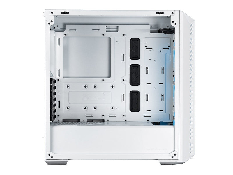 Cooler Master MasterBox MB520 White, Tempered Glass Front Panel, 3x ARGB Fans, Tempered Glass Side Panel, ATX, ARGB Lighting