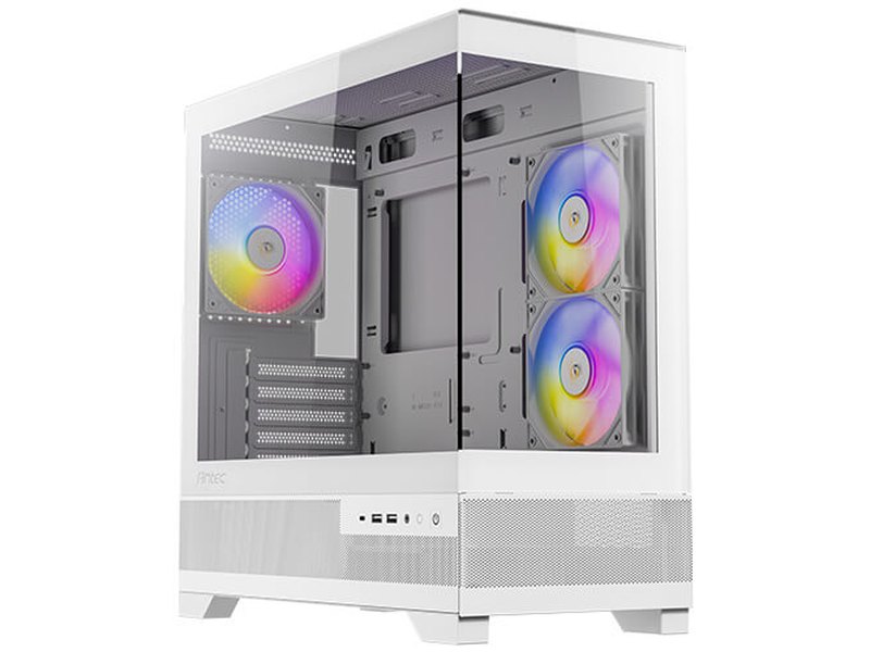 Antec CX500M ARGB White Gaming Micro ATX Case, T/G Side Panels, NO PSU
