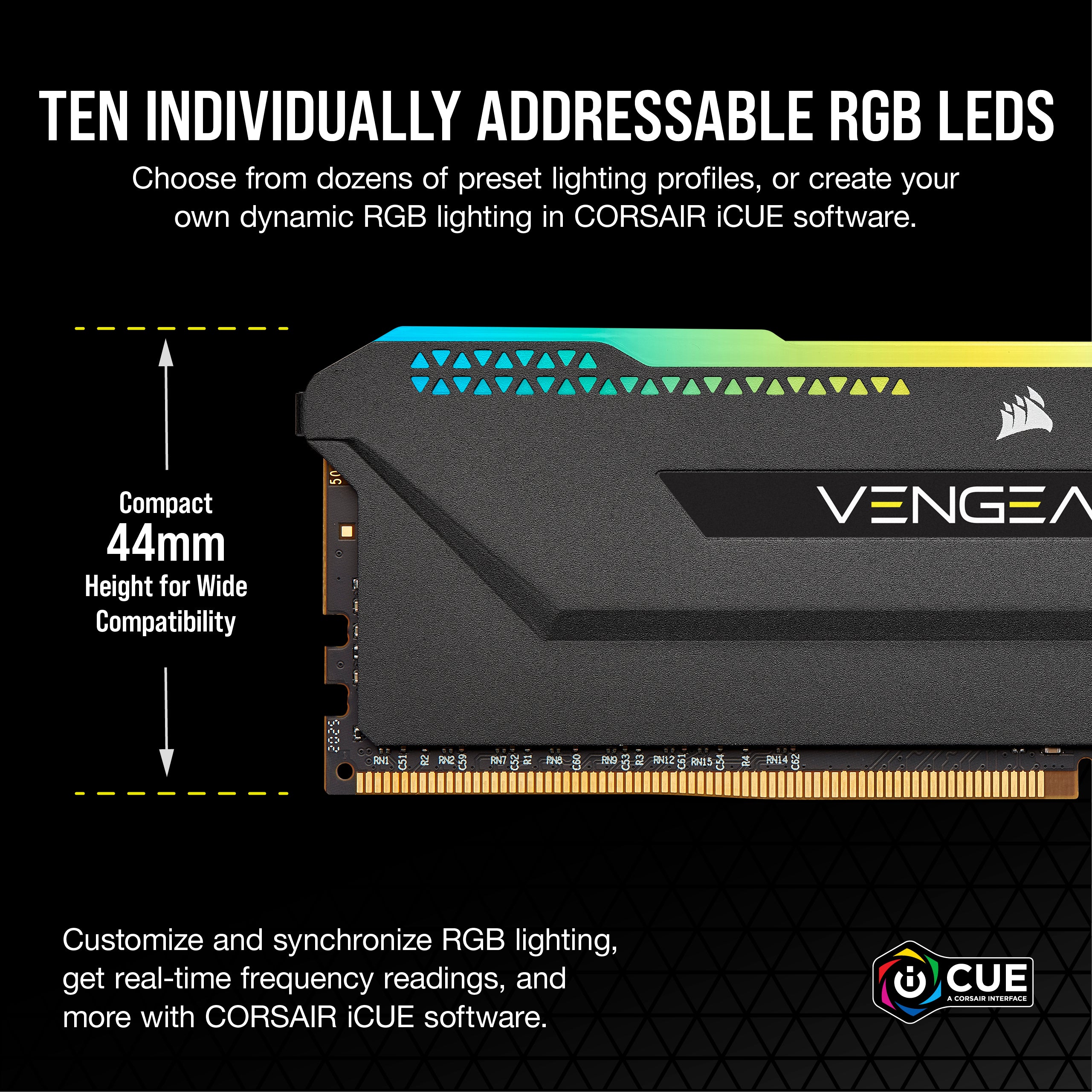 Corsair Vengeance RGB Pro SL 16GB 2x8GB 3600Mhz DDR4 RAM CMH16GX4M2D3600C18
