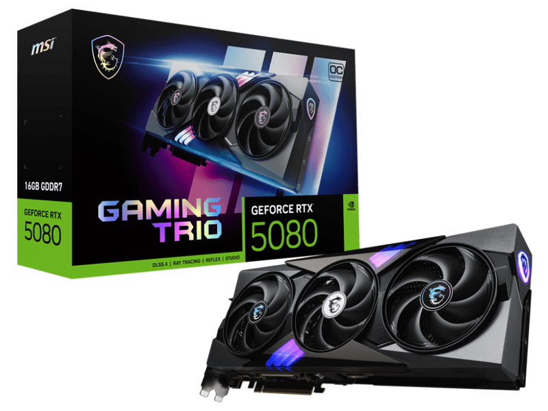 MSI GeForce RTX5080 16GB GAMING TRIO OC Graphic Card