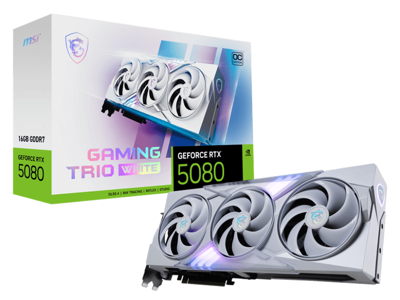 MSI GeForce RTX5080 16GB GAMING TRIO OC WHITE Graphic Card