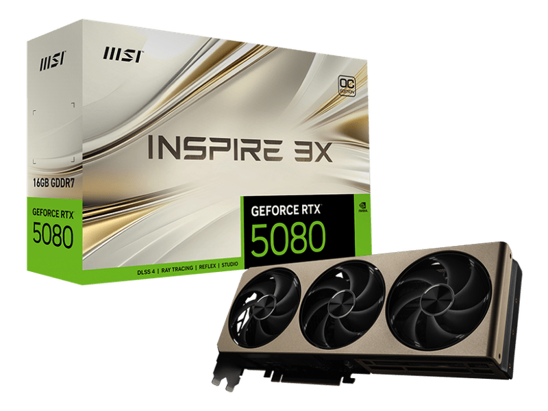 MSI GeForce RTX5080 16GB INSPIRE 3X OC GPU