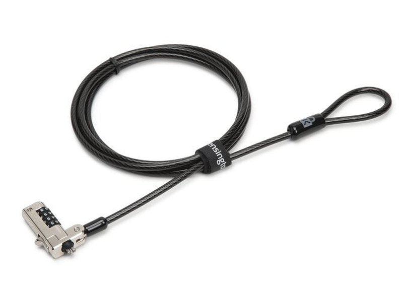 Kensington Slim N17 Combination Cable Lock Std for Wedge-Shaped Lock Slots