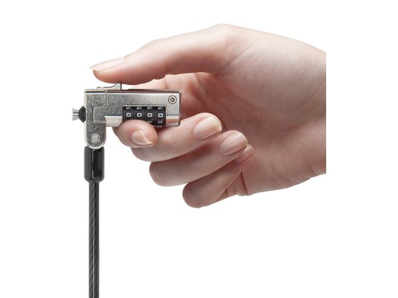 Kensington Slim N17 Combination Cable Lock Std for Wedge-Shaped Lock Slots