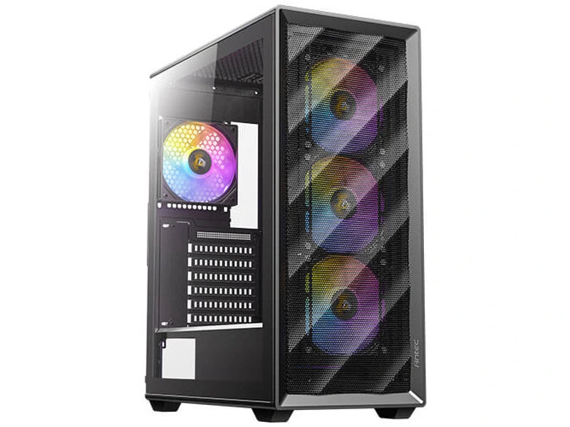 Antec AX85 ARGB Mid Tower ATX Case, 4mm Tempered Glass Panel, NO PSU