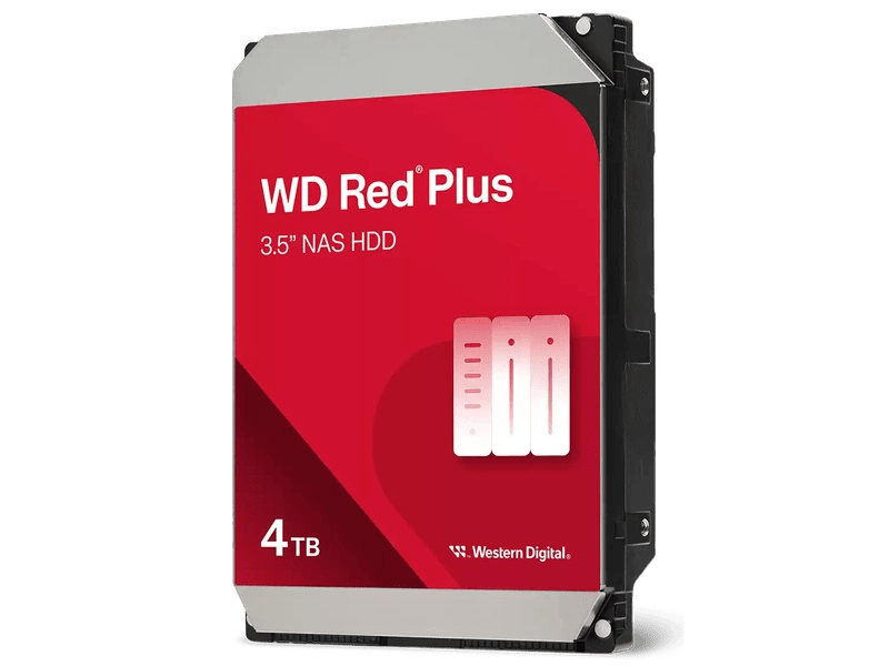 WD Red Plus 4TB 3.5" SATA 5400RPM NAS Hard Drive