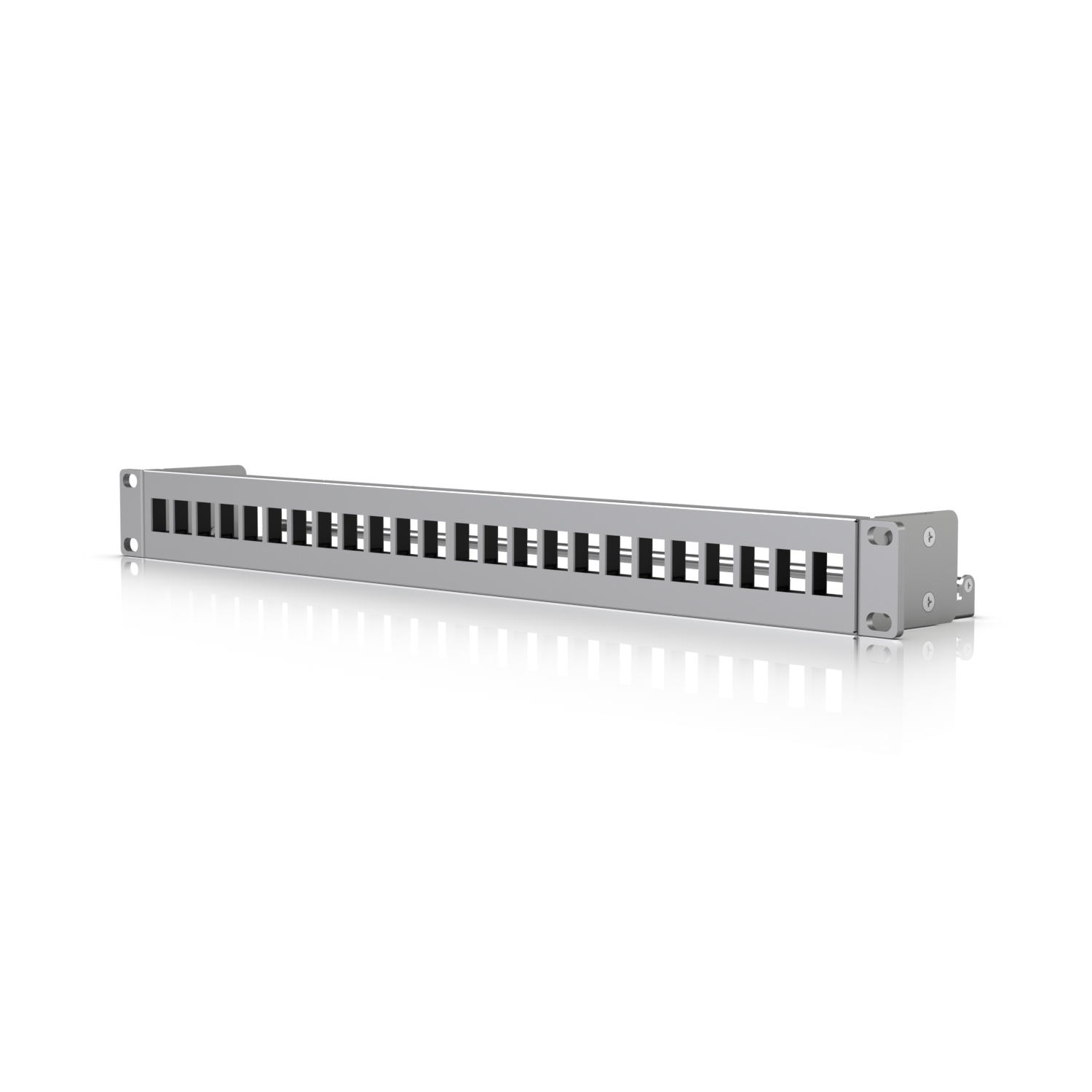 Ubiquiti 24-Port Blank Keystone Patch Panel, Silver, 1U 24-port, Ideal for Keystone Module Installation