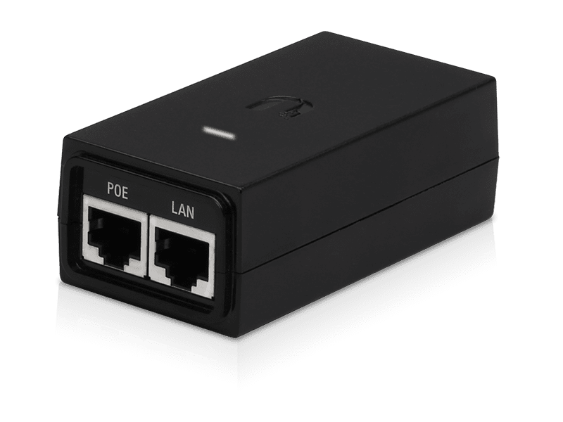 Ubiquiti PoE Adapter, 24VDC, 12W, Gigabit Ethernet, ESD protection & LED Black