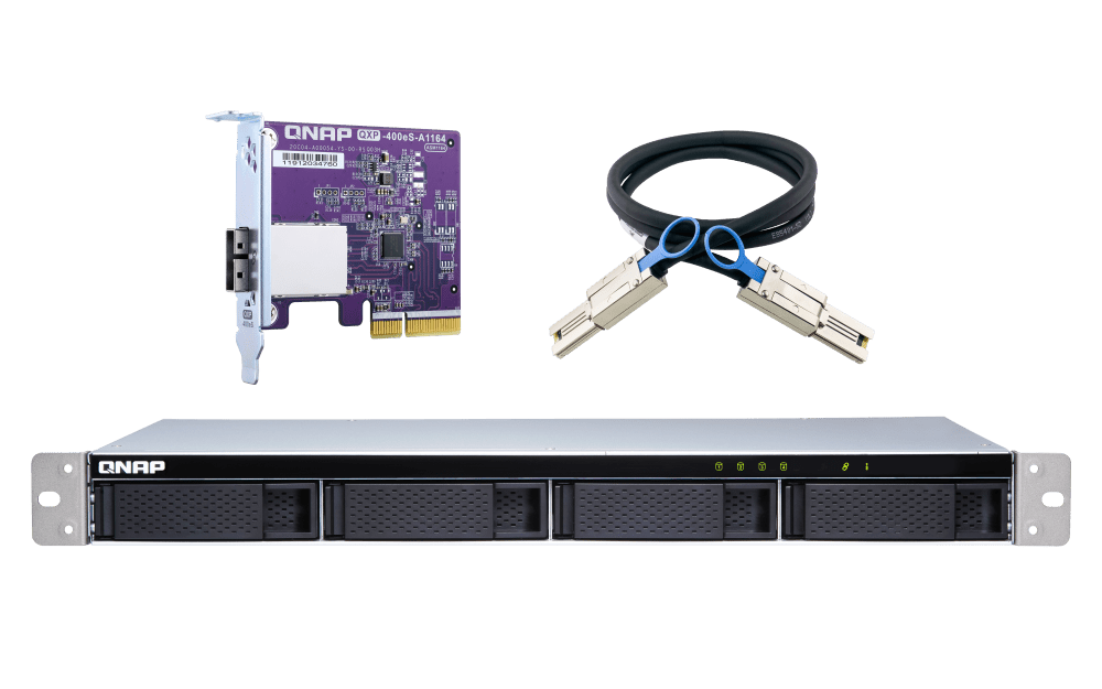QNAP TL-R400S 4-bay 1U rackmount SATA JBOD expansion unit