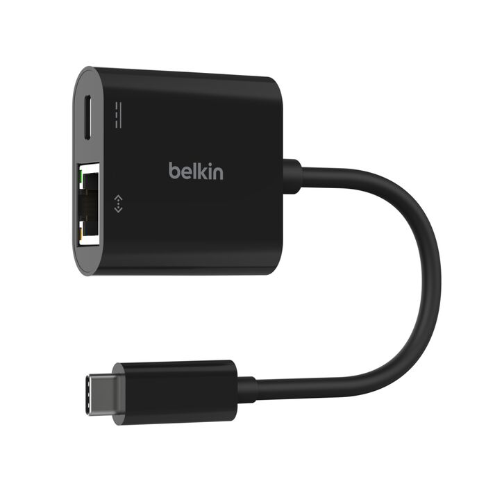 Belkin Connect USB-C to Ethernet + Charge Adapter - Black