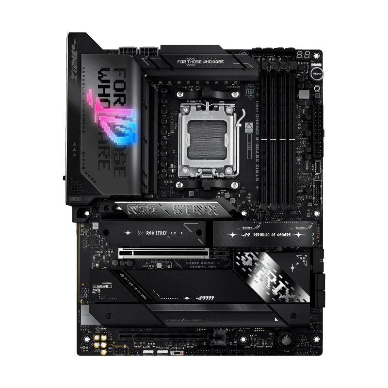 ASUS AMD ROG STRIX X870E-E GAMING WIFI AM5 ATX Motherboard, DDR5 192GB, 1x PCIe 5.0 x16 slot, 5x M.2 slots, 4x SATA, Wi-Fi 7, Realtek 5Gb Ethernet